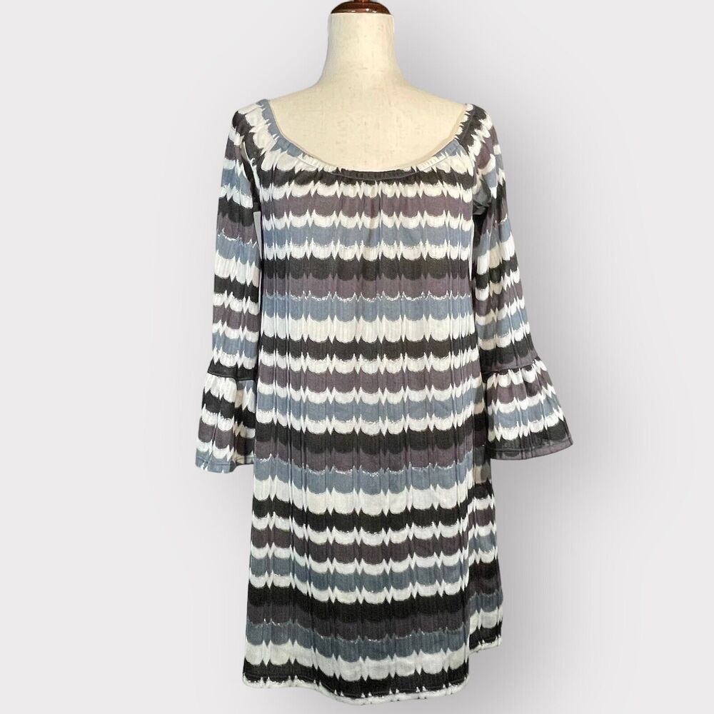 VaVa Joy Han Mini Dress Women Size‎ M Multicolor Off the Shoulder Lined Metallic